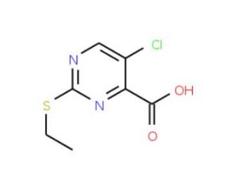 5-Chloro-2-(ethylthio)pyrimidine-4-carboxylic acid - chemical structure image