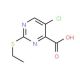 5-Chloro-2-(ethylthio)pyrimidine-4-carboxylic acid - chemical structure image