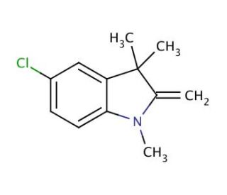 5-Chloro-2-methylene-1,3,3-trimethylindoline (CAS 6872-17-9) - chemical structure image