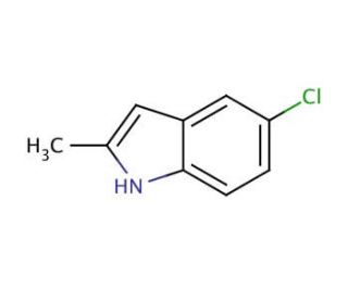 5-Chloro-2-methylindole (CAS 1075-35-0) - chemical structure image