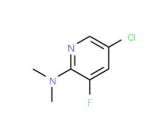 5-Chloro-2-(N,N-dimethylamino)-3-fluoropyridine (CAS 1020253-19-3) - chemical structure image