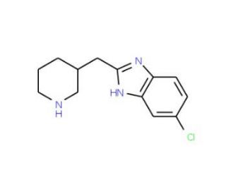 5-Chloro-2-(piperidin-3-ylmethyl)-1H-benzimidazole - chemical structure image