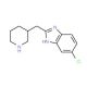 5-Chloro-2-(piperidin-3-ylmethyl)-1H-benzimidazole - chemical structure image