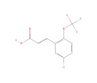 5-Chloro-2-(trifluoromethoxy)cinnamic acid (CAS 1092461-22-7) - chemical structure image