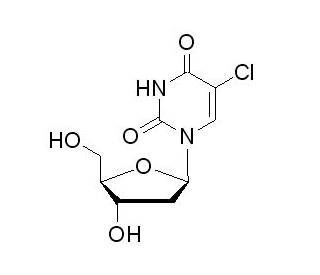 5-Chloro-2&prime;-deoxyuridine (CAS 50-90-8) - chemical structure image