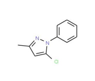 5-Chloro-3-methyl-1-phenyl-1H-pyrazole (CAS 1131-17-5) - chemical structure image