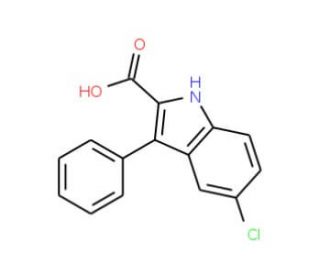 5-Chloro-3-phenyl-1H-indole-2-carboxylic acid (CAS 21139-31-1) - chemical structure image