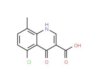 5-Chloro-4-hydroxy-8-methylquinoline-3-carboxylic acid (CAS 641993-09-1) - chemical structure image