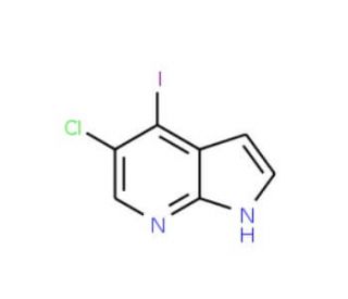 5-Chloro-4-iodo-1H-pyrrolo[2,3-b]pyridine (CAS 1020056-77-2) - chemical structure image