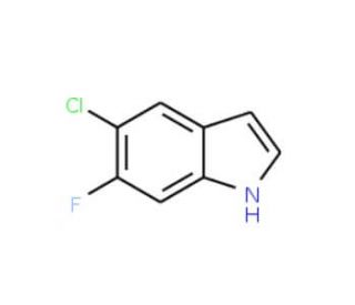 5-Chloro-6-fluoroindole (CAS 169674-57-1) - chemical structure image