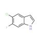 5-Chloro-6-fluoroindole (CAS 169674-57-1) - chemical structure image