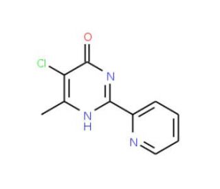 5-Chloro-6-methyl-2-(2-pyridyl)pyrimidin-4-ol (CAS 286430-67-9) - chemical structure image