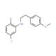 5-Chloro-N-(4-methoxyphenethyl)-2-methylaniline - chemical structure image
