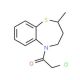 5-(chloroacetyl)-2-methyl-2,3,4,5-tetrahydro-1,5-benzothiazepine - chemical structure image