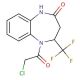 5-(chloroacetyl)-4-(trifluoromethyl)-1,3,4,5-tetrahydro-2H-1,5-benzodiazepin-2-one - chemical structure image
