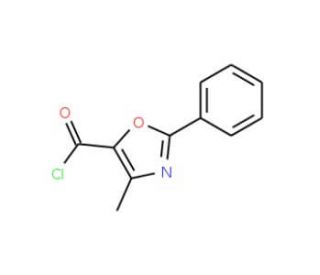 5-(Chlorocarbonyl)-4-methyl-2-phenyl-1,3-oxazole (CAS 52169-89-8) - chemical structure image