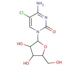 5-Chlorocytosine arabinoside (CAS 17676-65-2) - chemical structure image