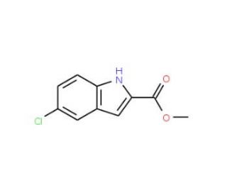 5-Chloroindole-2-carboxylic acid methyl ester (CAS 87802-11-7) - chemical structure image