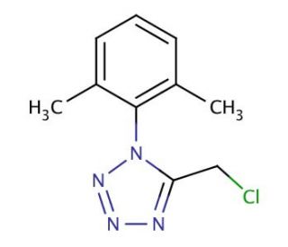 5-(chloromethyl)-1-(2,6-dimethylphenyl)-1H-1,2,3,4-tetrazole - chemical structure image