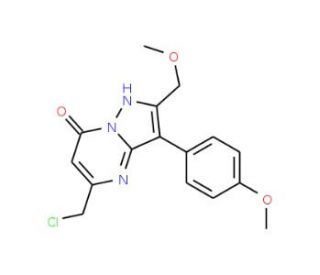 5-(Chloromethyl)-2-(methoxymethyl)-3-(4-methoxyphenyl)pyrazolo[1,5-a]pyrimidin-7(4H)-one - chemical structure image