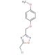 5-(chloromethyl)-3-[(4-methoxyphenoxy)methyl]-1,2,4-oxadiazole - chemical structure image