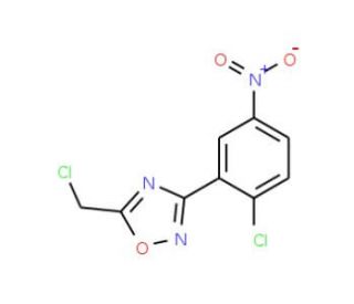 5-Chloromethyl-3-(2-chloro-5-nitro-phenyl)-[1,2,4] oxadiazole - chemical structure image