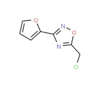 5-(chloromethyl)-3-(2-furyl)-1,2,4-oxadiazole (CAS 501653-22-1) - chemical structure image