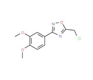 5-(chloromethyl)-3-(3,4-dimethoxyphenyl)-1,2,4-oxadiazole (CAS 91066-47-6) - chemical structure image