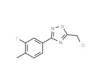 5-(chloromethyl)-3-(3-fluoro-4-methylphenyl)-1,2,4-oxadiazole - chemical structure image