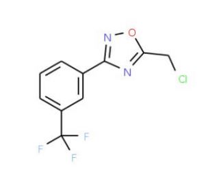 5-(Chloromethyl)-3-[3-(trifluoromethyl)phenyl]-1,2,4-oxadiazole (CAS 844498-80-2) - chemical structure image
