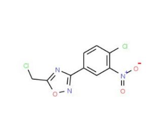5-Chloromethyl-3-(4-chloro-3-nitro-phenyl)-[1,2,4]oxadiazole (CAS 187399-90-2) - chemical structure image