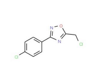 5-Chloromethyl-3-(4-chloro-phenyl)-[1,2,4]oxadiazole (CAS 57238-75-2) - chemical structure image