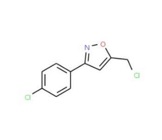 5-(Chloromethyl)-3-(4-chlorophenyl)isoxazole (CAS 5301-02-0) - chemical structure image