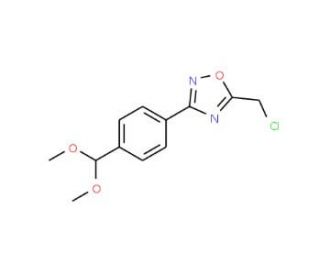 5-(Chloromethyl)-3-[4-(dimethoxymethyl)phenyl]-1,2,4-oxadiazole - chemical structure image