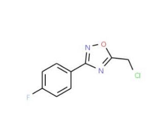 5-Chloromethyl-3-(4-fluoro-phenyl)-[1,2,4]oxadiazole (CAS 721428-34-8) - chemical structure image