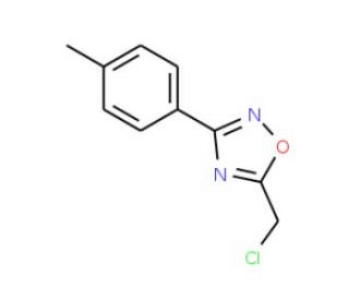 5-Chloromethyl-3-p-tolyl-[1,2,4]oxadiazole (CAS 50737-29-6) - chemical structure image