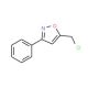 5-(chloromethyl)-3-phenylisoxazole (CAS 1011-37-6) - chemical structure image