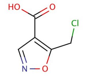 5-(Chloromethyl)isoxazole-4-carboxylic acid (CAS 870704-27-1) - chemical structure image