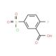 5-(chlorosulfonyl)-2-fluorobenzoic acid (CAS 37098-75-2) - chemical structure image