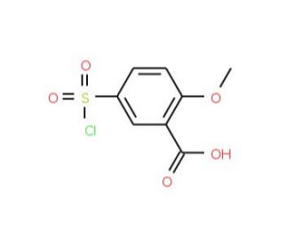 5-(chlorosulfonyl)-2-methoxybenzoic acid (CAS 51904-91-7) - chemical structure image