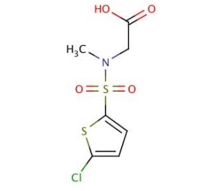 [[(5-chlorothien-2-yl)sulfonyl](methyl)amino]acetic acid - chemical structure image