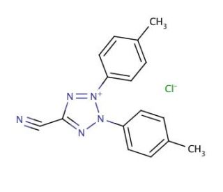 5-Cyano-2,3-di-(p-tolyl)tetrazolium chloride (CAS 90217-02-0) - chemical structure image