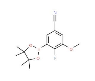 5-Cyano-2-fluoro-3-methoxyphenylboronic acid, pinacol ester (CAS 1150561-55-9) - chemical structure image
