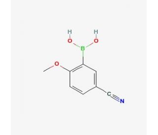 5-Cyano-2-methoxyphenylboronic acid (CAS 612833-37-1) - chemical structure image