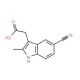 5-Cyano-2-methylindole-3-acetic acid (CAS 13218-36-5) - chemical structure image