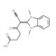 Struttura molecolare di 5-cyano-5-(1,3-dimethyl-1,3-dihydro-2H-benzimidazol-2-ylidene)-4-oxopentanoic acid 5-cyano-5-(1,3-dimethyl-1,3-dihydro-2H-benzimidazol-2-ylidene)-4-oxopentanoic acid - chemical structure image