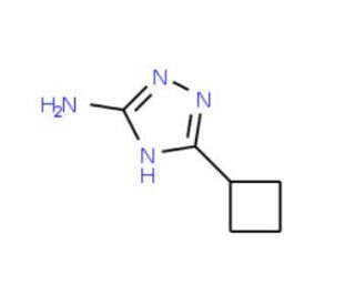 5-Cyclobutyl-4H-1,2,4-triazol-3-ylamine (CAS 496057-24-0) - chemical structure image