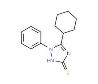5-Cyclohexyl-1-phenyl-1H-[1,2,4]triazole-3-thiol - chemical structure image