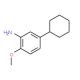 5-Cyclohexyl-o-anisidine (CAS 206559-52-6) - chemical structure image