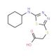 {[5-(cyclohexylamino)-1,3,4-thiadiazol-2-yl]thio}acetic acid (CAS 68161-57-9) - chemical structure image